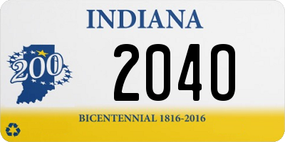 IN license plate 204O