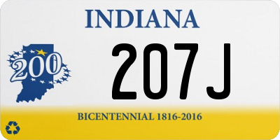 IN license plate 207J