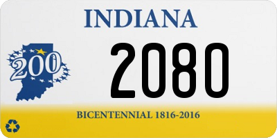 IN license plate 208O