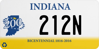 IN license plate 212N