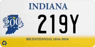 IN license plate 219Y