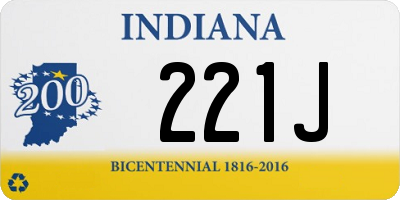 IN license plate 221J
