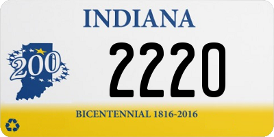 IN license plate 222O