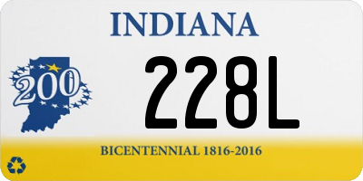 IN license plate 228L