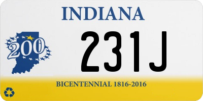 IN license plate 231J