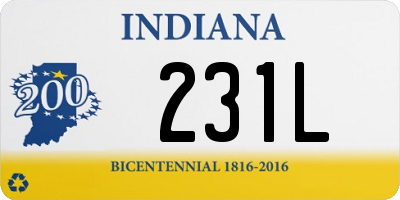 IN license plate 231L