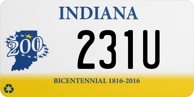IN license plate 231U