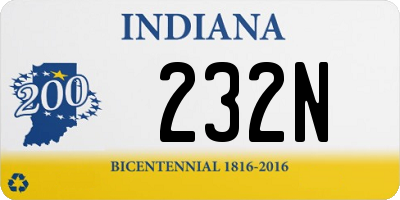 IN license plate 232N