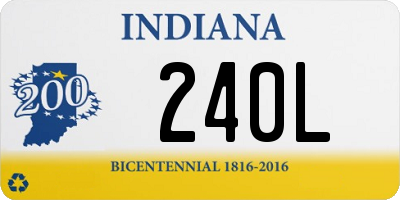 IN license plate 240L