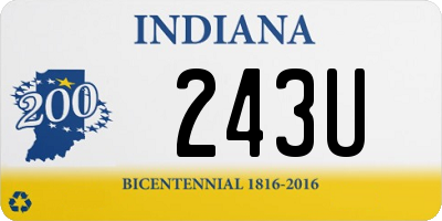 IN license plate 243U