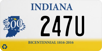 IN license plate 247U