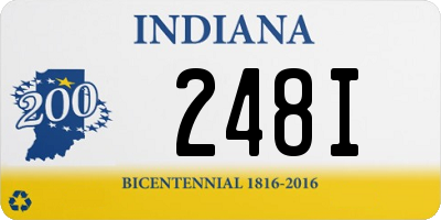 IN license plate 248I