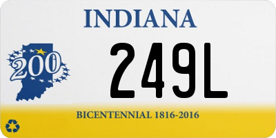 IN license plate 249L