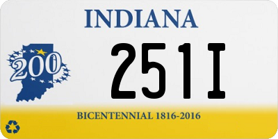 IN license plate 251I