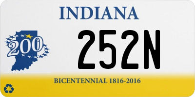 IN license plate 252N