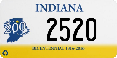 IN license plate 252O