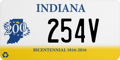 IN license plate 254V