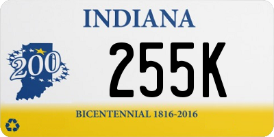 IN license plate 255K