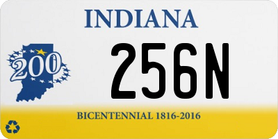 IN license plate 256N
