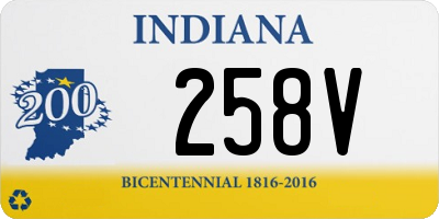 IN license plate 258V