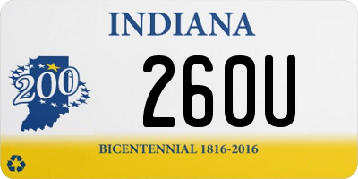 IN license plate 260U