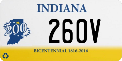 IN license plate 260V