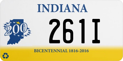 IN license plate 261I