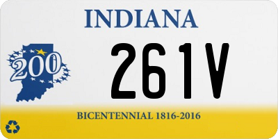 IN license plate 261V