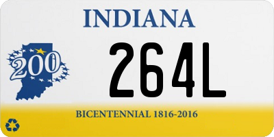 IN license plate 264L