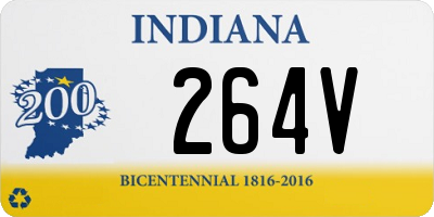 IN license plate 264V