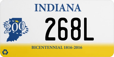 IN license plate 268L