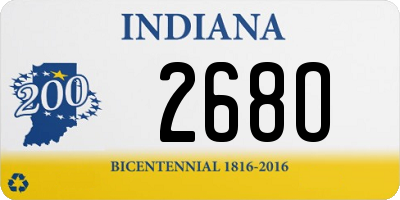 IN license plate 268O