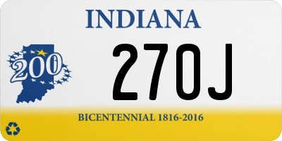 IN license plate 270J