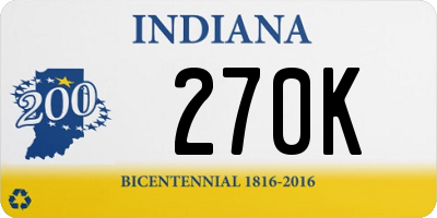 IN license plate 270K