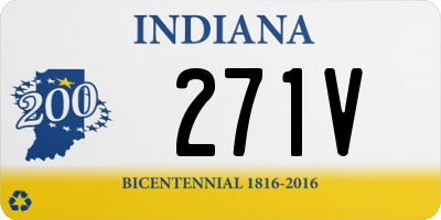 IN license plate 271V