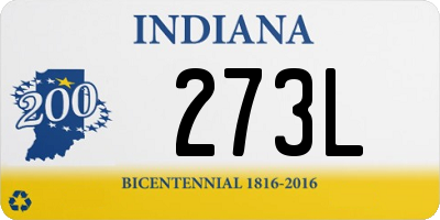 IN license plate 273L