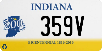IN license plate 359V