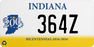 IN license plate 364Z