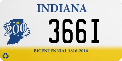 IN license plate 366I