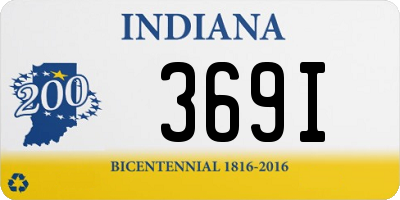 IN license plate 369I