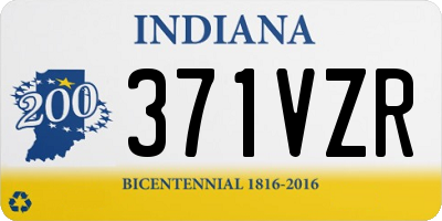 IN license plate 371VZR