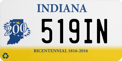 IN license plate 519IN