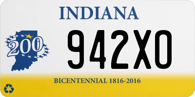 IN license plate 942XO