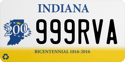 IN license plate 999RVA