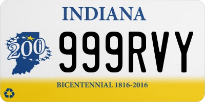 IN license plate 999RVY