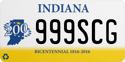 IN license plate 999SCG