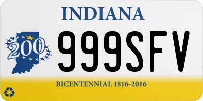 IN license plate 999SFV