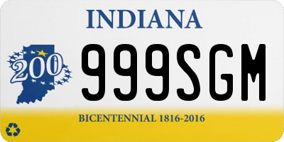 IN license plate 999SGM