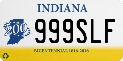 IN license plate 999SLF