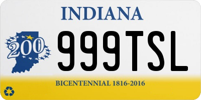 IN license plate 999TSL